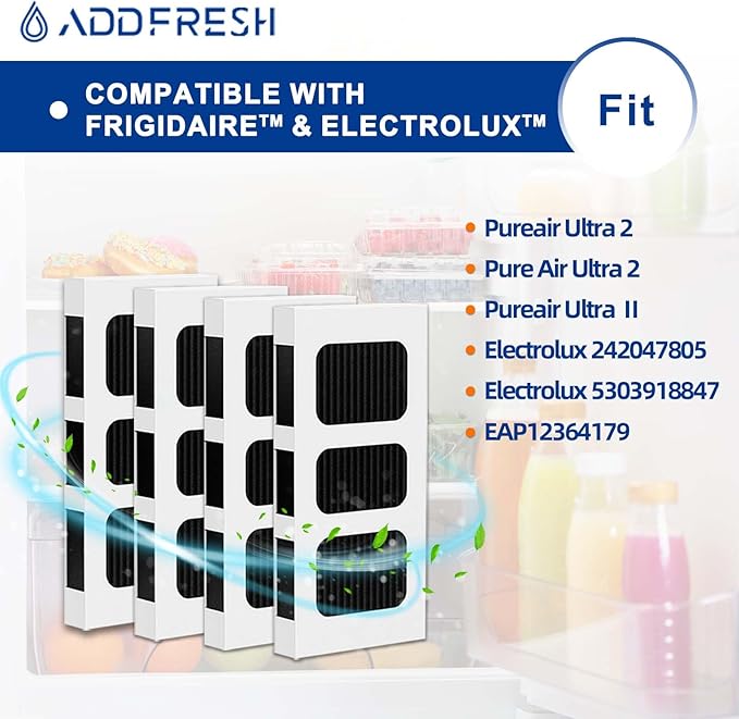 Refrigerator Air Filter Replacement Compatible with Paultra2 Frigidaire PureAir Ultra 2 - Pure Air Ultra 2 - Pureair Ultra ii and Electrolux - Part 242047805 and 5303918847-4 Filters