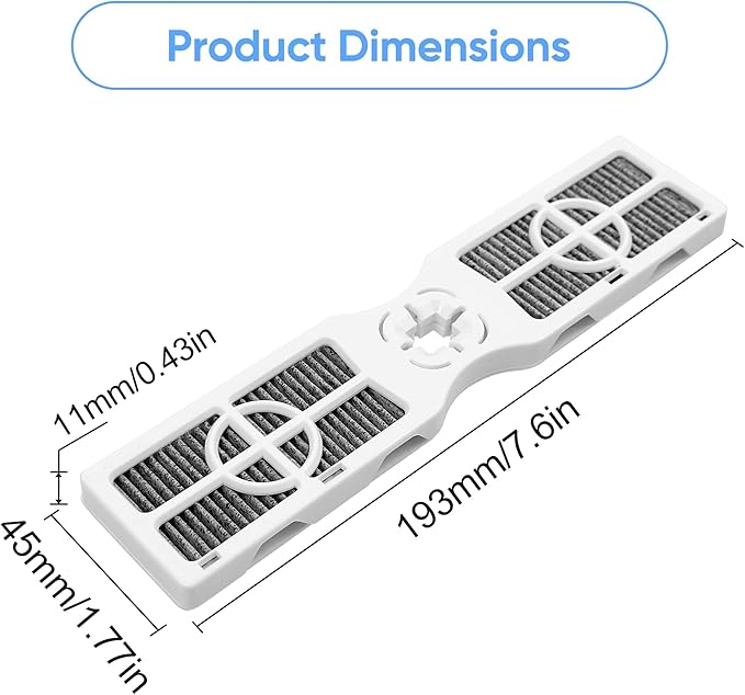 3 Pack AF-2 RAF-2 Replacement Refrigerator Air Filter Compatible with Frigidaire FRGPAAF2 PureAir Refrigerator Air Filter