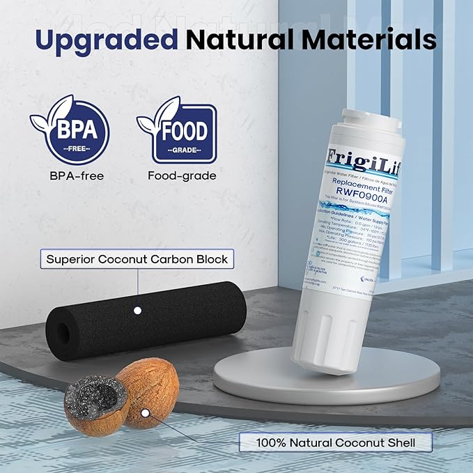 UKF8001 Replacement for EveryDrop Filter 4, Everydrop EDR4RXD1, Maytag UKF8001AXX-200, UKF8001P, Whirlpool 4396395, 469006, FMM-2 MPF15090 WF-UKF8001, SGF-M9 Refrigerator Water Filter, 3PACK