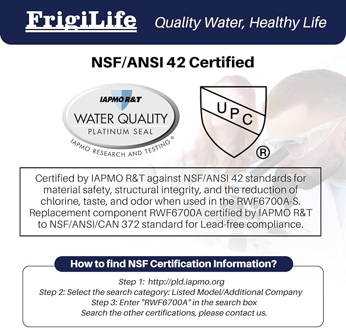 RWF6700A Refrigerator Water Filter Replacement for EDR1RXD1, Everydrop® Filter 1, W10295370A, W10295370, 46-9081, 46-9930, EDR1RXD1B, P4RFWB, P8RFWB2L, WHR1RXD1, KAD1RXD1, WD-F38, 3Pack