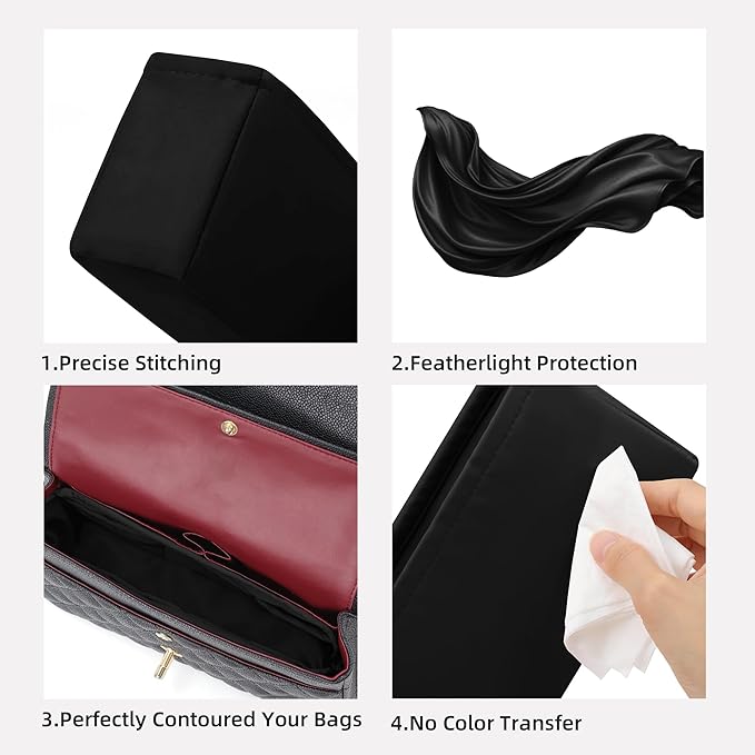 DGAZ Purse Organizer Insert，Silk Bag Organizer，Luxury Handbag & Tote Shaper Fits Chanel CF Bags