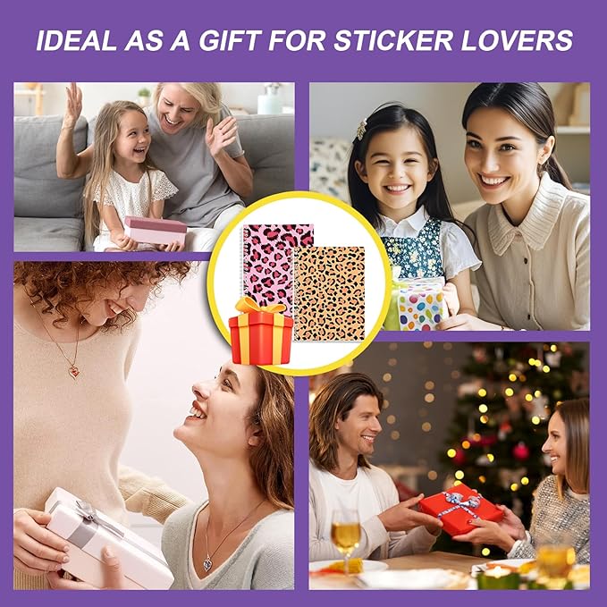 BetterJonny 2 Pcs Reusable Sticker Book Collecting Album Blank Sticker Storage Organizer Book A5 Size with 64 Sheets Release Paper for Collecting Stickers, Labels
