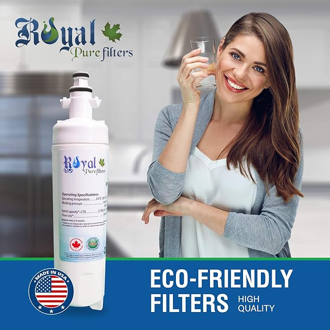 Royal Pure Filters RPF-LT700P Compatible Refrigerator Water Filter for LG LT700-P, 46-9690,ADQ36006102,EFF-6032A,PH21410,Made in USA,3 Pack