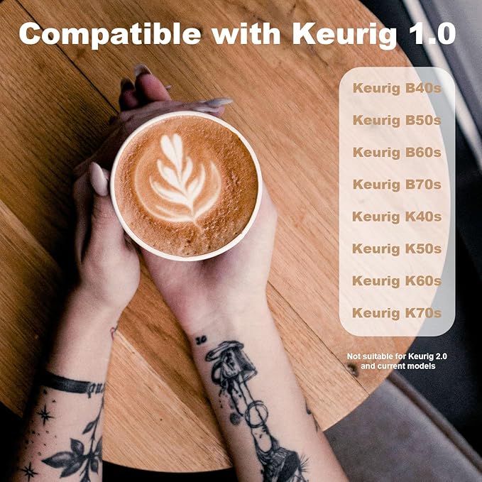 5pcs Starter Kit for Keurig 1.0 Brewers, 4pcs Water Filter Cartridges & Filter Holder Coffee Machine Filter Replacement Kit for Keurig 1.0 Coffee Makers
