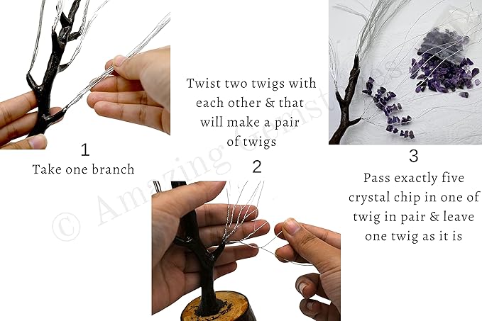 Amazing Gemstone Amethyst Spiritual Decor Crystal Tree DIY Kits for Adults Kids, Makes a Perfect Office Table Feng Shui Tree Holistic Gifts for Women