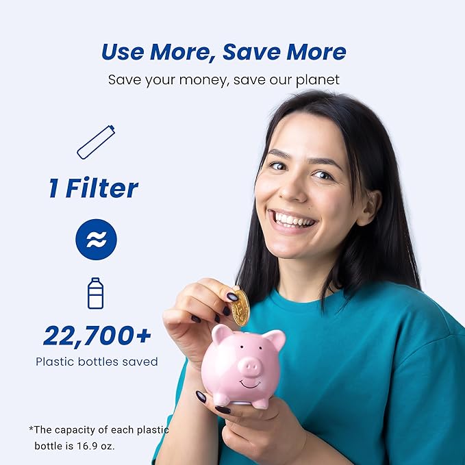 Waterspecialist RC EZ 1 Water Filter, Replacement for DuPont® Carbon 3000QT Filter, Culligan® RC-EZ-1, DuPont® WFQTC30001, WFQTC70001, Brita® USF-201, USF-202, 3K Gallons, 2 Pack