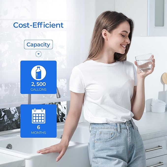 IOMQ Ice Machine Water Filter Cartridge, Compatible with Ice-O-Matic IFQ Series IFQ1, IFQ2 Water Filtration Systems, 1 Pack