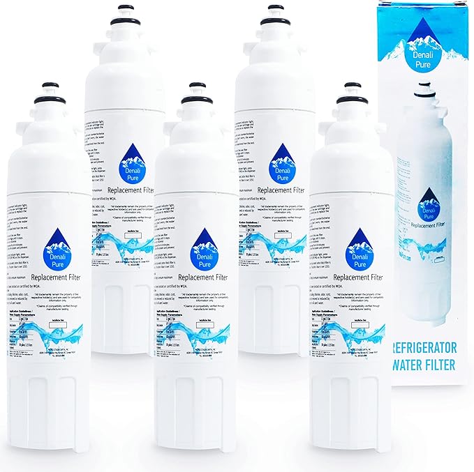 5-Pack Replacement for LG LMXS30746S Refrigerator Water Filter - Compatible with LG LT800P, ADQ73613401 Fridge Water Filter Cartridge