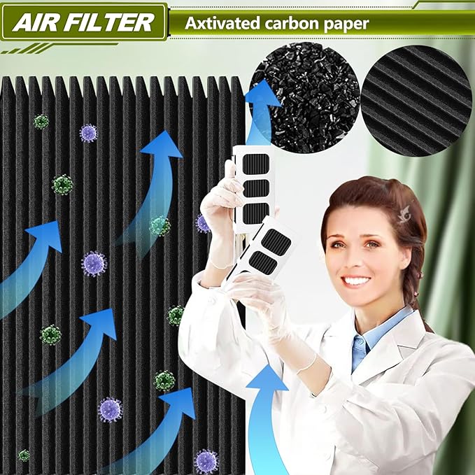 Paultra2 Refrigerator Air Filter for Frigidaire Pureair Ultra 2, Pure Air Ultra 2, Pureair Ultra ii, Electrolux 242047805, 5303918847, EAP12364179 (4 Pack)