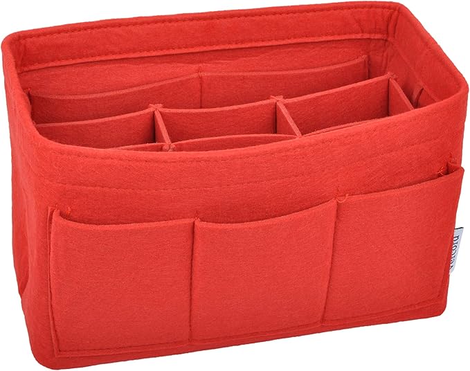 Vercord Felt Purse Organizer Handbag Insert Liner Shaper Bag in Bags for Speedy Neverfull Tote Red Xlarge