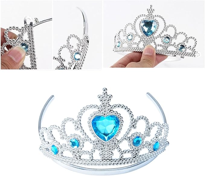 10Pcs Princess Dress up Tutu Crown Accessories Tiara Ballet Tutu Skirt for Girls Costume Party Favors