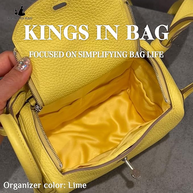 Custom Lindy Bag Insert, Silky Purse Organizer Insert Compatible with Hermes Lindy Mini/26/30/34 Bags, Lightweight Handbag Shaper, 48 Color Options (Custom Color)