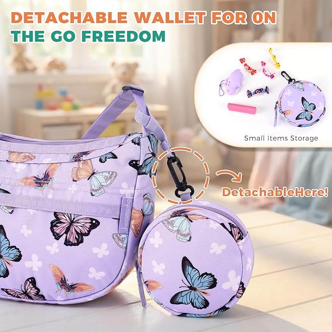 Choco Mocha Girls Crossbody Purse for Kids with Coin Purse | for Kids, for Kids