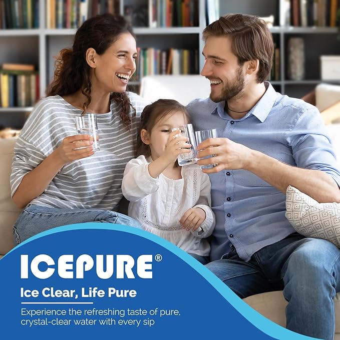 ICEPURE DA29-00020B Replacement for Samsung Water Filter HAF-CIN/EXP HAF-CIN DA29-00020B-1 RF28HMEDBSR RF263BEAESR RS25J500DSR RF263TEAESG RWF0700A HDX FMS-2 DA97-08006A-1 RF4287HARS RF28HFEDBSR 3PACK