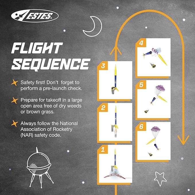 Estes 7288 Solo Model Rocket Kit, Beginner STEM Rocket-Building Kit for Ages 10+