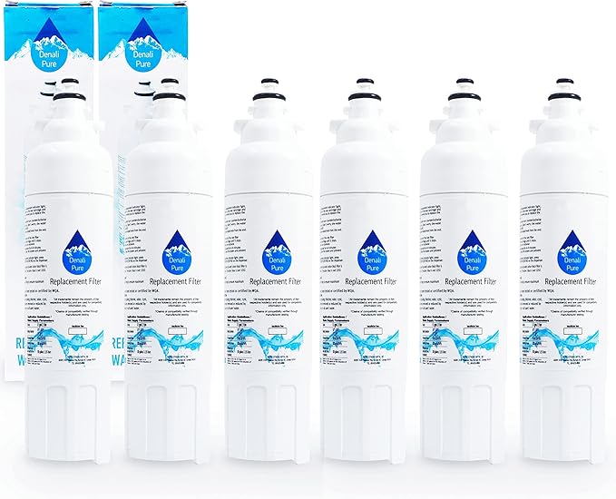 6-Pack Replacement for LG LSXS26466S Refrigerator Water Filter - Compatible with LG LT800P, ADQ73613401 Fridge Water Filter Cartridge