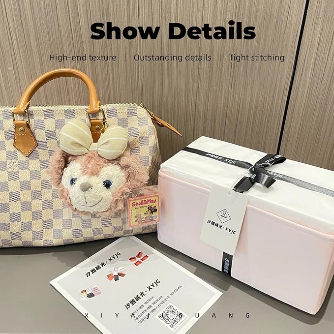 Purse Handbag Silky Organizer Insert Keep Bag Shape Fits LV Speedy 16/20/25/30/35/45 bags, Luxury Handbag Tote Lightweight Sturdy(Pink, Speedy 30)