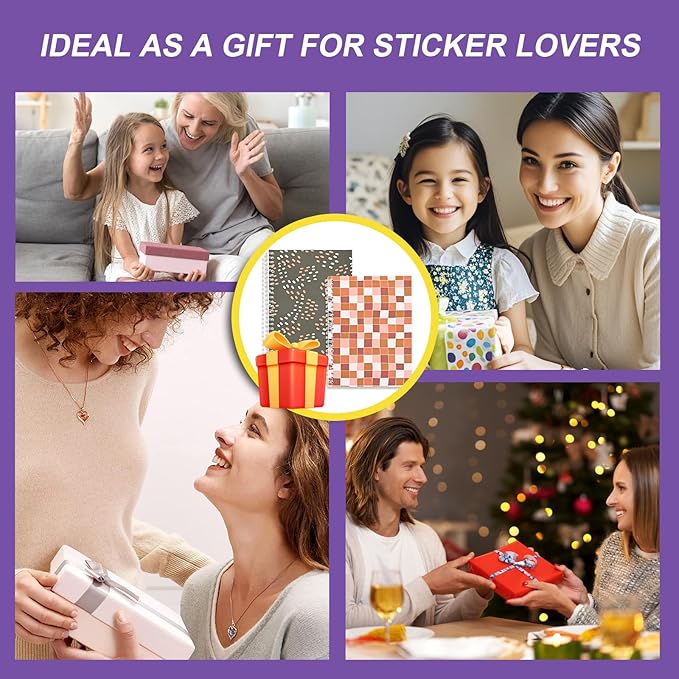 BetterJonny 2 Pcs Reusable Sticker Book Collecting Album Blank Sticker Storage Organizer Book A5 Size with 64 Sheets Release Paper for Collecting Stickers, Labels