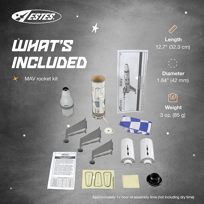 Estes Mav Flying Model Rocket Kit 7283 | Ready to Fly Beginner Rocket, Multi
