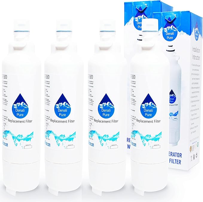 4-Pack Replacement for LG LSXS26326B Refrigerator Water Filter - Compatible with LG LT800P, ADQ73613401 Fridge Water Filter Cartridge