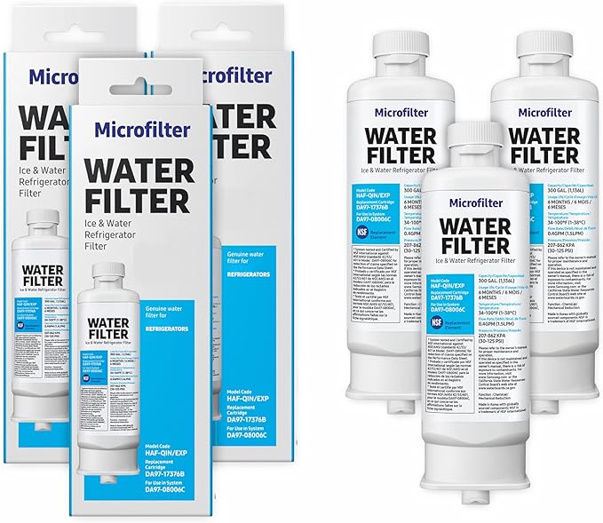 HAF-QIN/EXP DA97 Water Filter Replacement – Compatible with DA97-17376B – Carbon Block 99% Contaminant Reduction – Fresh Water & Ice – 18 Month Life 3 PACK