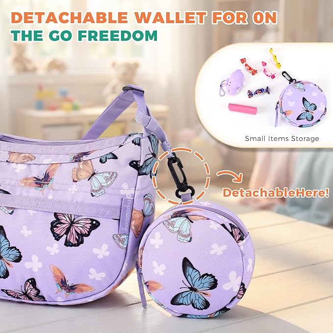 Choco Mocha Girls Crossbody Purse for Kids with Coin Purse | for Kids, for Kids