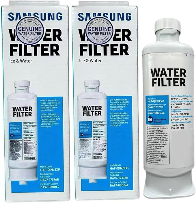 DA97-17376B Water FiIter Replacement for Samsung HAF-QIN/EXP DA97-08006C water FiIter DA97-17376B DA97-17376A -2 PACK