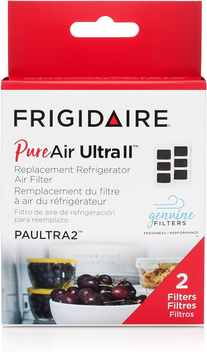 Frigidaire PAULTRAII2PK PAULTRA2 Pure Air Ultra II 2 Pack Air Filter, 3.8" x 1.8", 2 Count