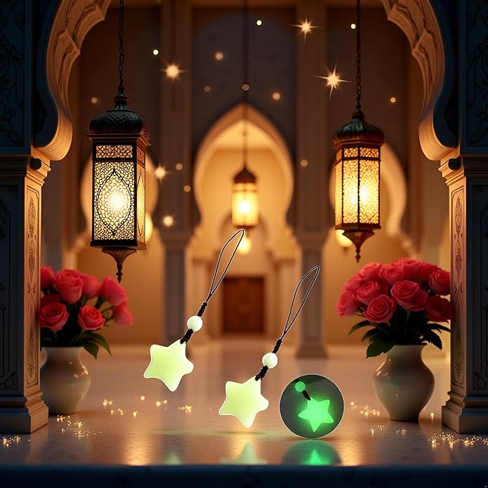 2Pcs Luminous Star Keychain Fashion Handbag Pendant Unisex Key Chain Charm Key Chain Glow In The Dark Couple Pendant Accessory and Keychain Carabiners Outdoor Recreation