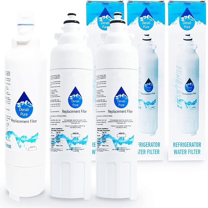 3-Pack Water Filter Replacement for LG LSXS26326S Refrigerator Water Filter - Compatible with LG LT800P, ADQ73613401 Fridge Cartridge