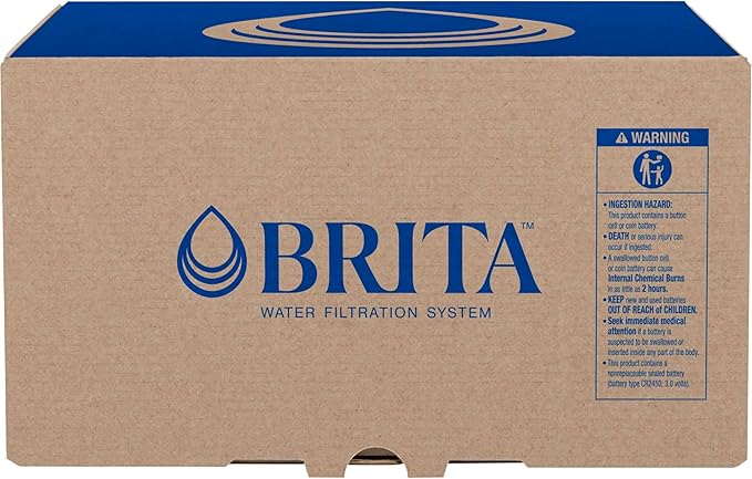 Brita 10 Cup Water Filter Pitcher, Reduces Chlorine, Mercury, Cadmium, Copper and More, Includes 1 Brita Plus Filter, BPA Free, Stone Blue