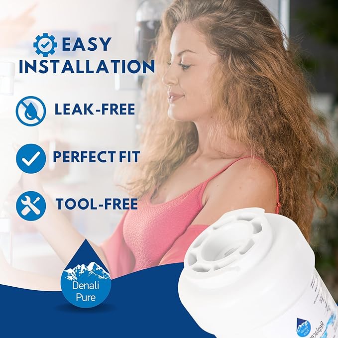 Replacement for General Electric PSS29NGPAWW Refrigerator Water Filter - Compatible with General Electric MWF, MWFP Fridge Water Filter Cartridge