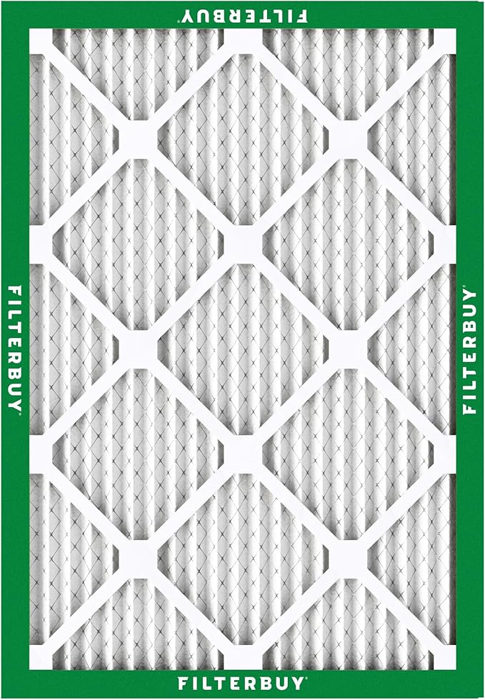 Filterbuy 13x20x1 Air Filter MERV 8 Essential Dust & Allergy Defense (3-Pack), Electrostatic Pleated HVAC AC Furnace Filters Replacement (Actual Size: 12.88 x 19.88 x 0.75)