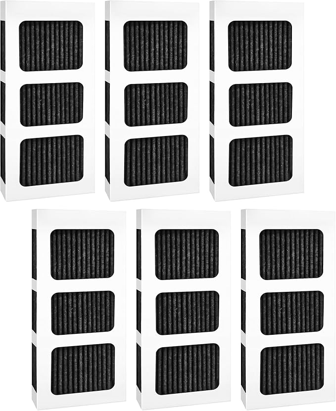 Netezza Paultra2 Refrigerator Air Filter Replacement, Compatible with Frigidaire Pureair Ultra 2,Pure Air Ultra 2,Pureair Ultra ii,and Electrolux 242047805,5303918847,EAP12364179, 6 Pack