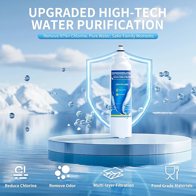 ADQ73613401 Water Filter Replacement for LG LT800P, LT800PC, ADQ736134, ADQ73613402, Kenmore 9490, Kenmore 46-9490, Pack of 2