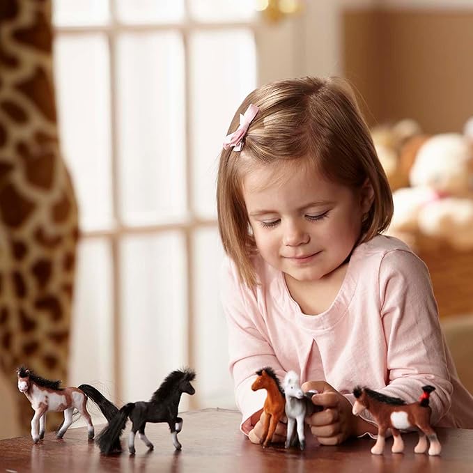 Melissa & Doug Pasture Pals - 12 Collectible Horses with Wooden Barn-Shaped Crate