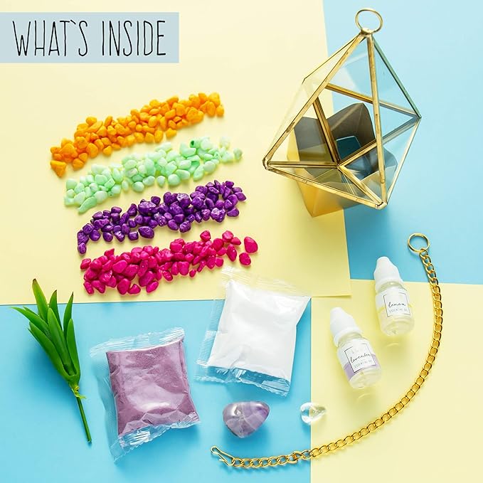 STMT D.I.Y. Crystal Terrarium Kit for Kids - Arts and Crafts, Gifts for Little Girls, Ages 8+
