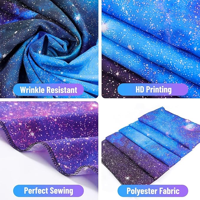 Apdidl Galaxy Tapestry for Bedroom Aesthetic Space Blue Night Starry Sky Stars Universe Tapestry Mysterious Nebula Wall Hanging Backdrop Room Decor for Bedroom Living Room (39'' x 51'')