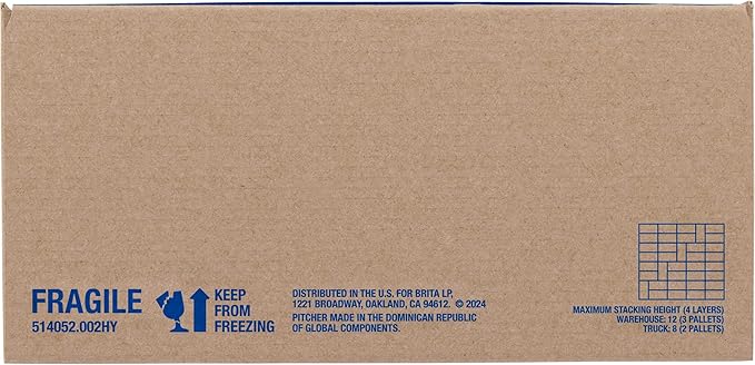 Brita Small 6 Cup Water Filter Pitcher, 1 BritaPlus Filter, Metro, Clear (Package May Vary)