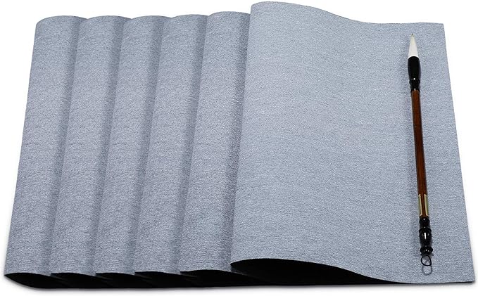 Dianelhall 6 Pieces Water Drawing Writing Cloth Reusable Water Paper Chinese Calligraphy Mat for Students Magic Chinese Calligraphy Practice for Lunar New Year Horse 2026 Chunlian, 17 x 13 Inches