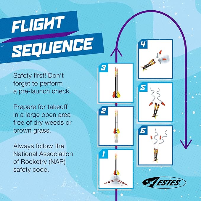 Estes 7287 Sidekick Rocket-Building Kit, Advanced Flying-Rocket-Model Kit for Ages 10+