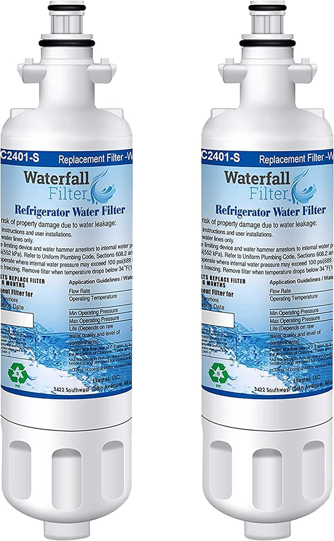 Refrigerator Water Filter Compatible with LG LT700P (Pack of 2)