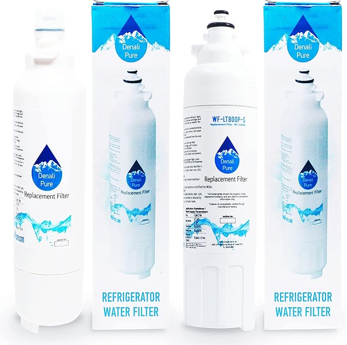 2-Pack Water Filter Replacement for LG LSXS26326S Refrigerator Water Filter - Compatible with LG LT800P, ADQ73613401 Fridge Cartridge