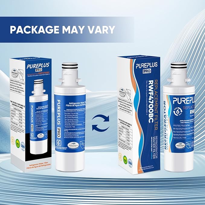 PUREPLUS ADQ747935 NSF 53&42 Certified Replacement for LT1000P LT1000 Kenmore Elite 9980 LT1000PC, MDJ64844601 ADQ74793501, LMXS28626S, LFXS26973S, LT120F Refrigerator Water and Air Filter, 3Pack