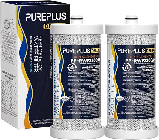 PUREPLUS WF1CB NSF 401 & 473 & 53 & 42 Certified Replacement for Frigidaire PureSource WFCB, RG100, NGRG2000, WF284, Kenmore 9910, 469910, 469906, RF100, 9913, RWF2300A Refrigerator Water Filter,2Pack