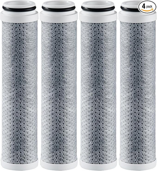 Cobbe 4 Pack Replacement Filters for Handheld Shower Head - 2.0 Carbon Shower Head Filter System - Removes Over 99% Chlorine - Reduces Dry Itchy Skin from Hard Water