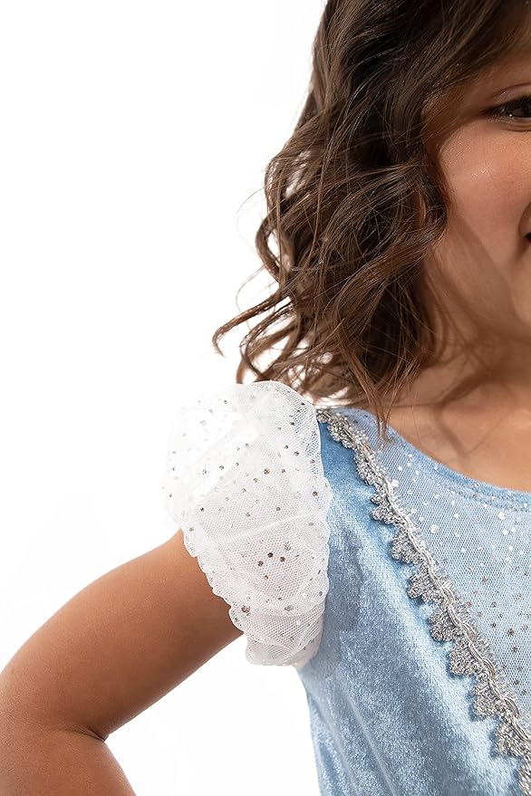 Little Adventures Cinderella Princess Party Dress - Machine Washable Child Pretend Play Costume Outfit with No Glitter