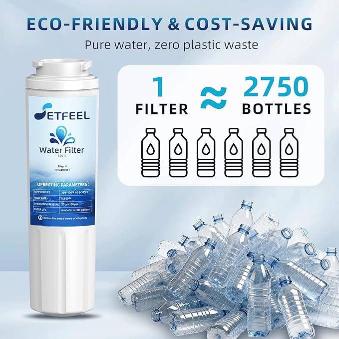 WRF555SDFZ FMM-2 WRF535SWHZ WRX735SDHZ WRMF3636RZ WRX735SDBM WRF555SDHV WRFF3436RZ WRF535SWHV Refrigerator Water Filter For Whirlpool, Fit Maytag Mfi2570fez Msd2651heb Replacement 3PK