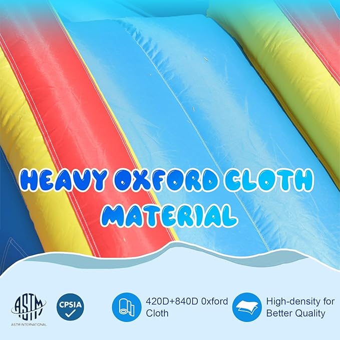 Inflatable Bounce House for Kid with Ball Pit,Oxford Bounce House with Blower for Indoor Outdoor Backyard Birthday Party-12x6.6x6.2ft