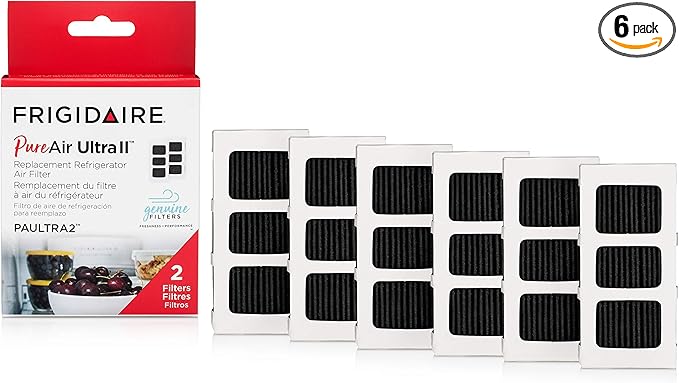 Frigidaire PAULTRA2 Pure Air Ultra II 6 Pack Air Filter, 3.8" x 1.8"
